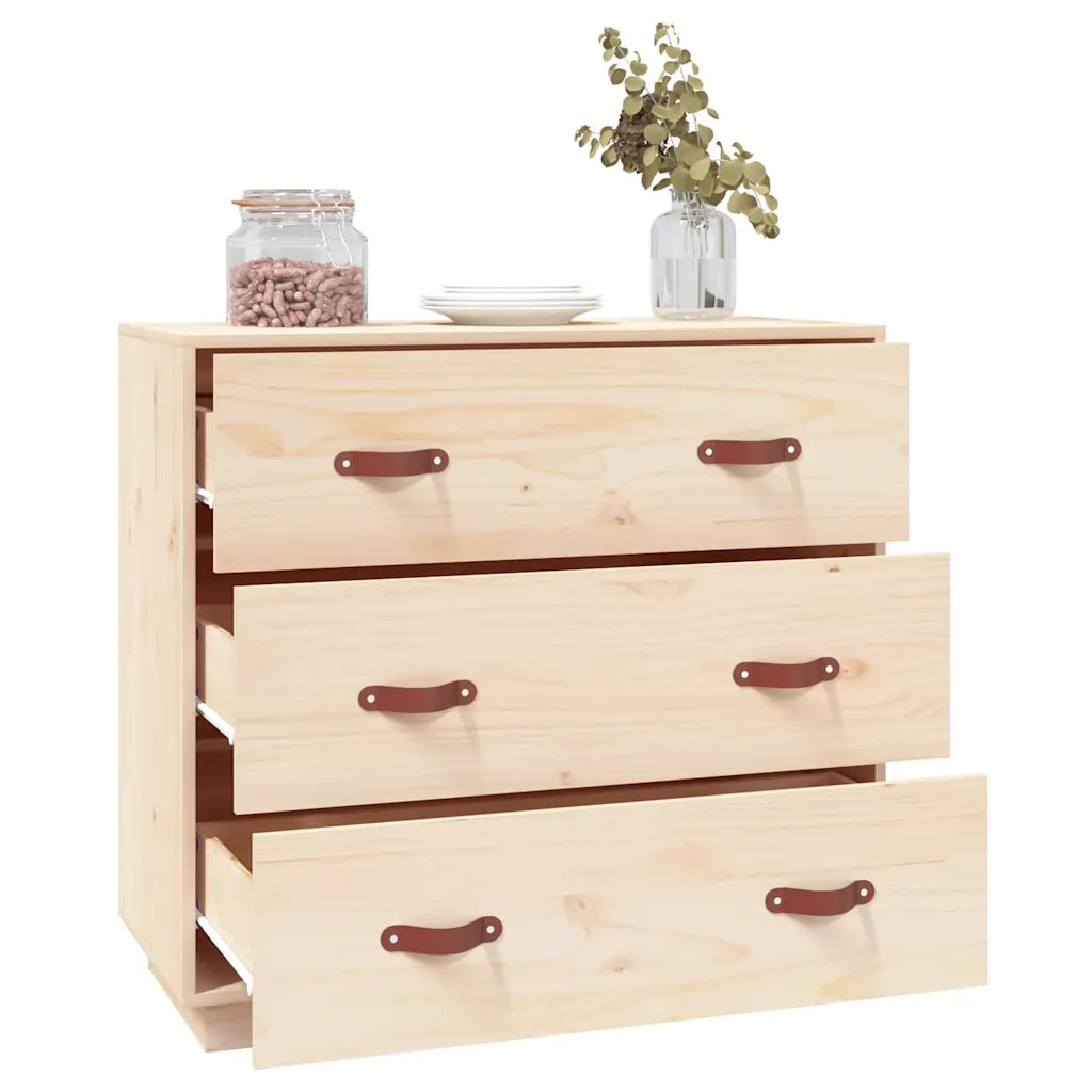 Credenza-Buffet-Armadio da cucina 80x40x75 cm in Legno Massello di Pino