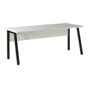 Scrivania professionale rettangolare 180cm – Collezione SOON – Colori Bianco Opaco e Nero