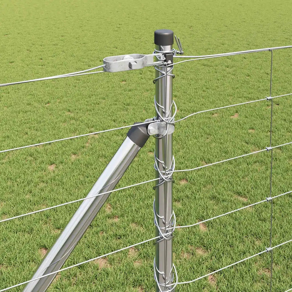Palo della recinzione Zincato 50 x 1,2 m Acciaio