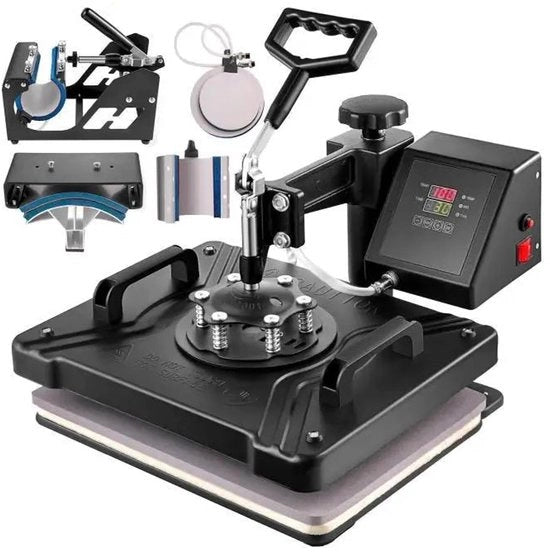 Stampante Sublimazione Multifunzione 5 in 1 - 12 x 15 Pollici - per Moka/Latte Moka/Cappello/Piatto/Flacone