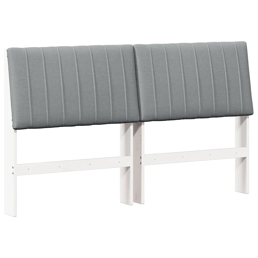 Testiera imbottita Grigio chiaro 160 cm Pino massello 879388