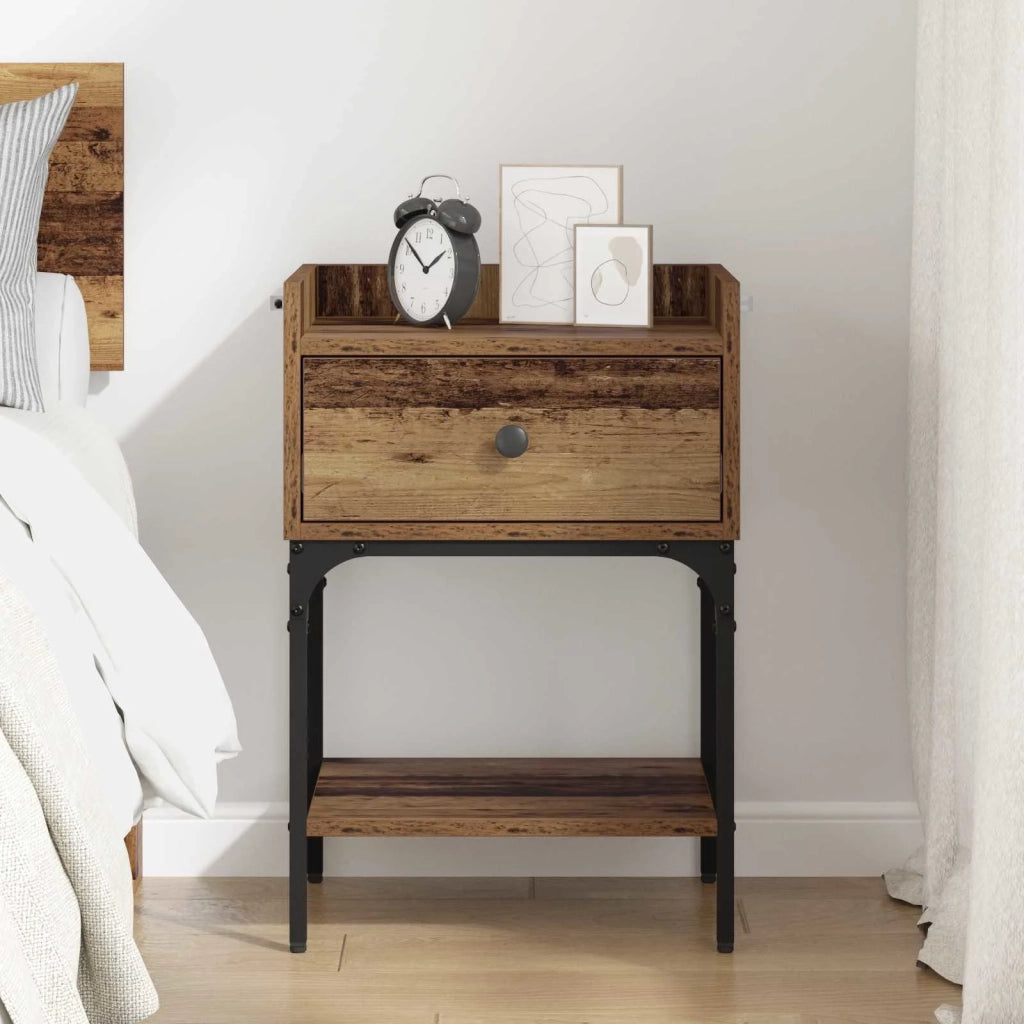 Comodino | Armadio da Notte | Mobiletto da notte Legno vecchio 40 x 29 x 60 cm Legno multistrato