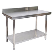 Tavolo da lavoro in acciaio inox con bordo di protezione 100 x 60 cm 16_0002501