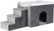 Cuccia per cani con scale, grigio (38039)