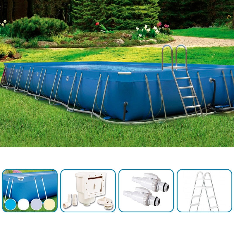 Piscina Fuori Terra Italika® Soft Rettangolare 12,80 X 6,80 H.1,40 M - Kit Base