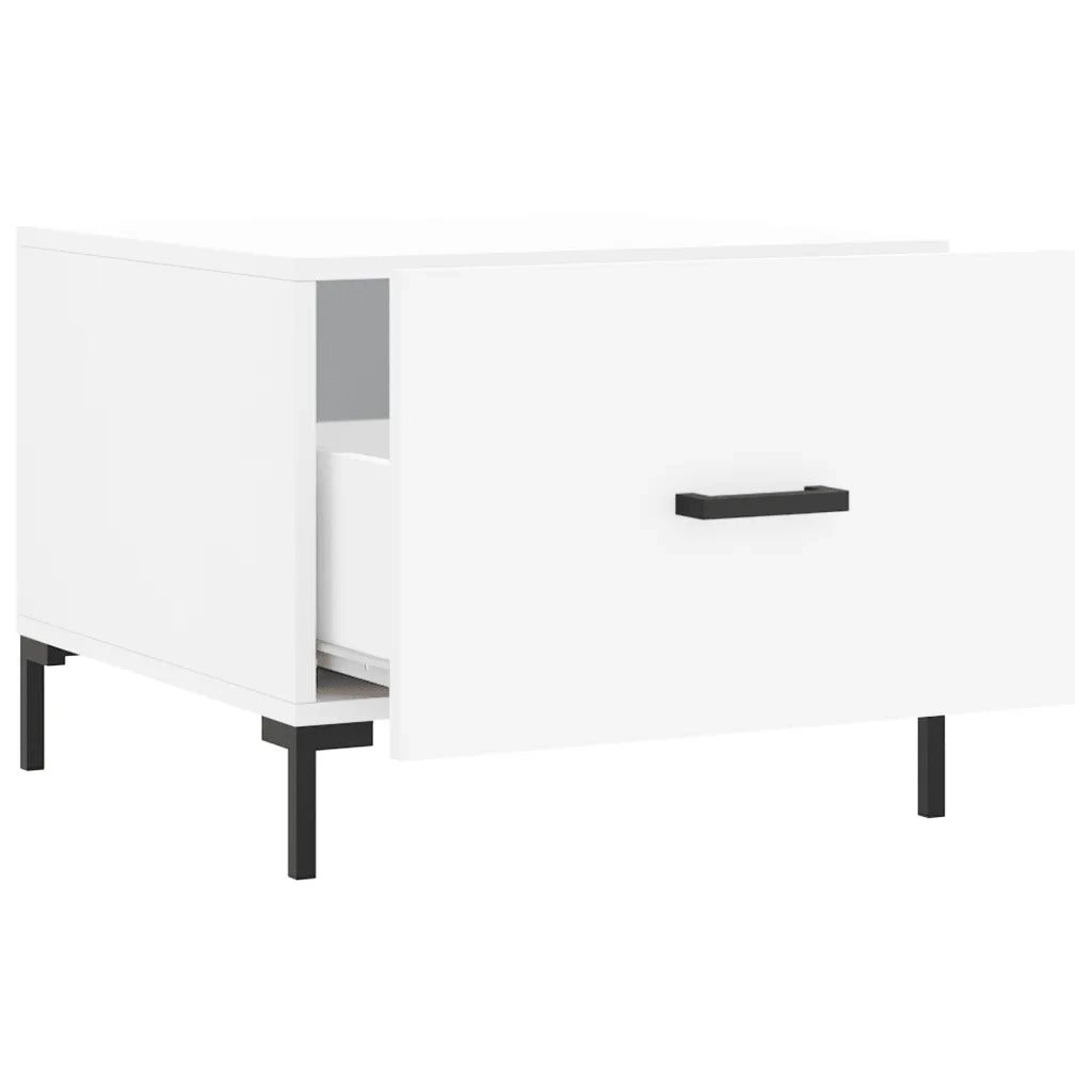 2 pz Tavolini da salotto | Tavolino da caff¨¨ | Tavolino da Soggiorno Bianchi 50x50x40 cm Legno Multistrato