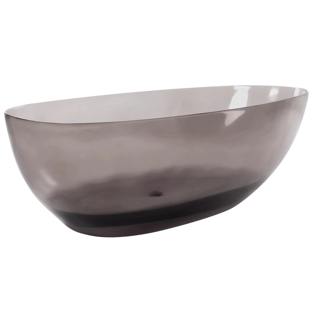 Vasca da bagno moderna con superficie solida ovale trasparente nero 1690 x 780 mm design moderno semplice
