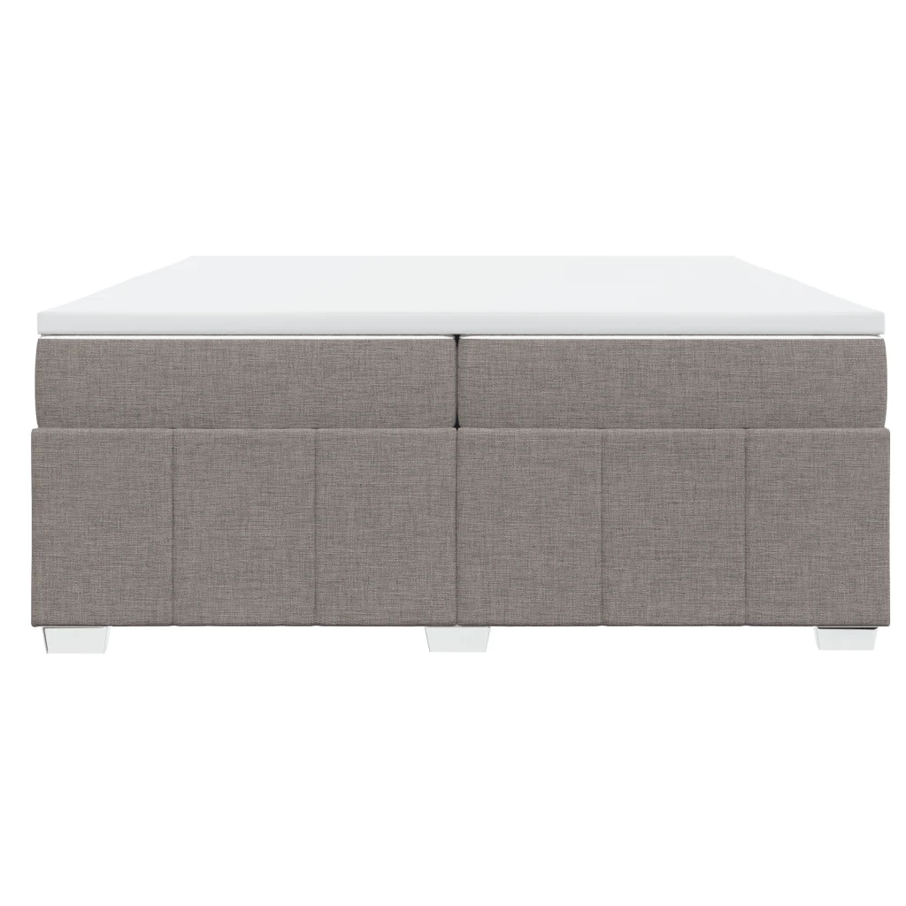 Giroletto a Molle con Materasso Tortora 200x200 cm in Tessuto 3285502