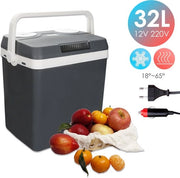 Cassa di raffreddamento elettrica 12V e 230V - 25L - AC/DC - Frigobox - Raffreddatore per campeggio - Auto e campeggio - Raffreddamento e riscaldamento - Grigio