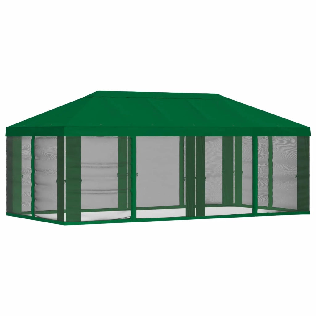 Copertura Gazebo con Pareti Laterali Verde 600,5 x 300,5 cm 900439