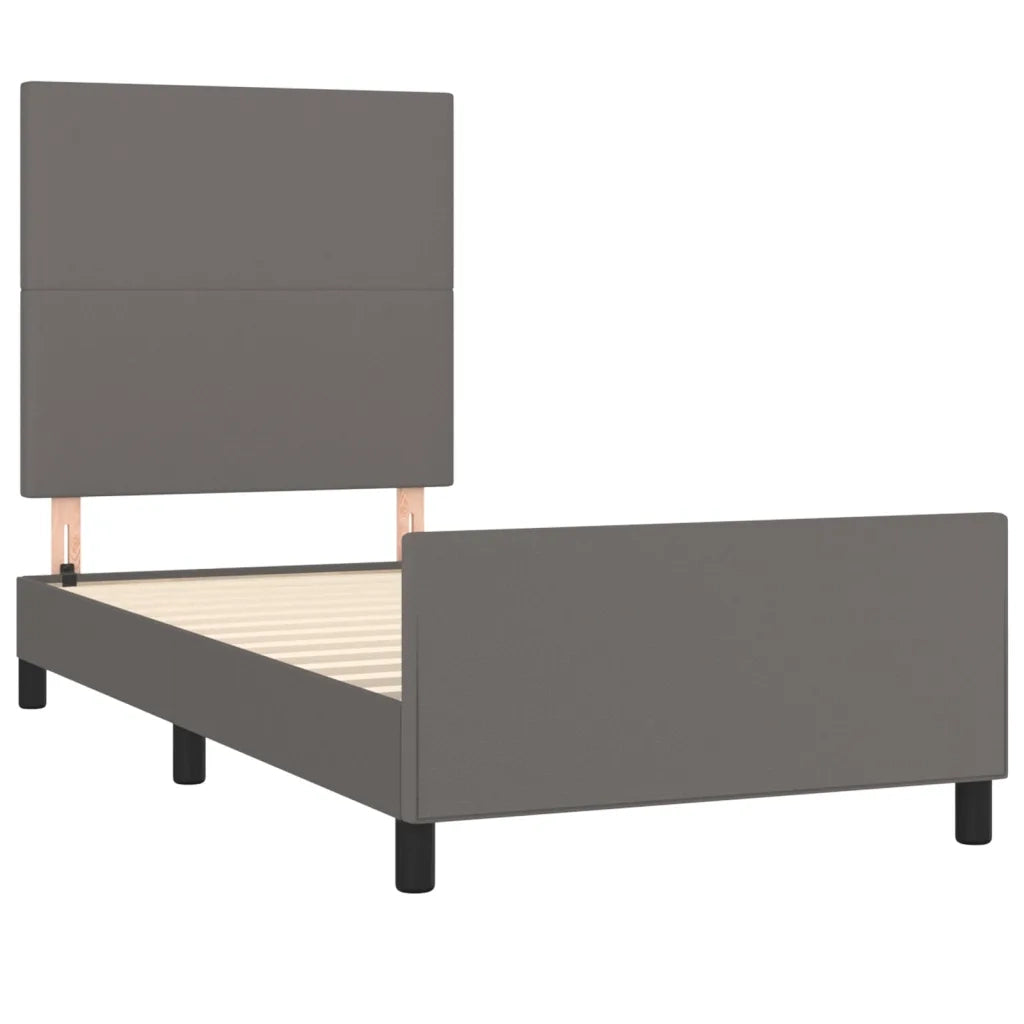 Giroletto con Testiera Crema 90x190 cm in Similpelle 3125425