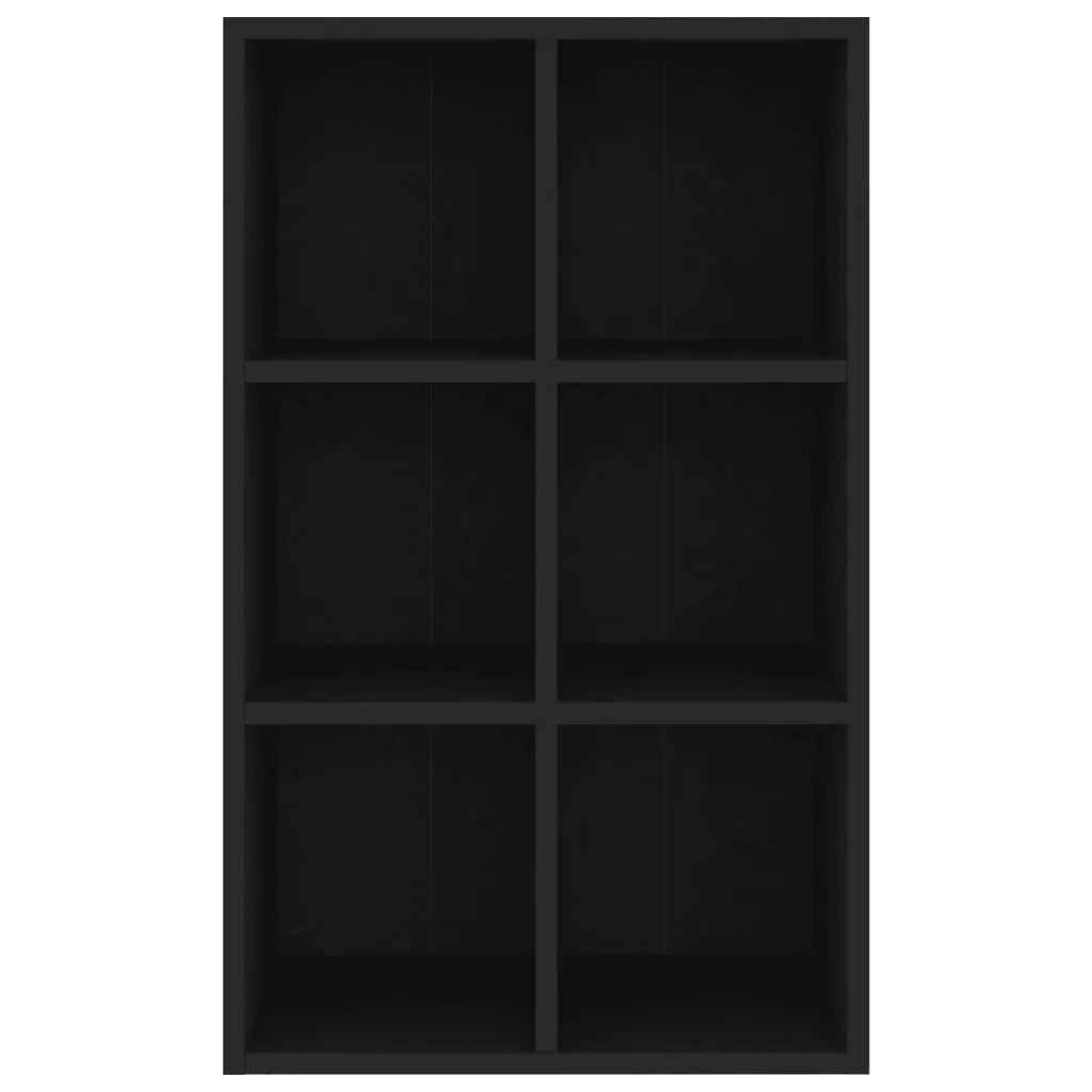 Libreria/Credenza Nera 66x30x98 cm in Legno Multistrato 800343