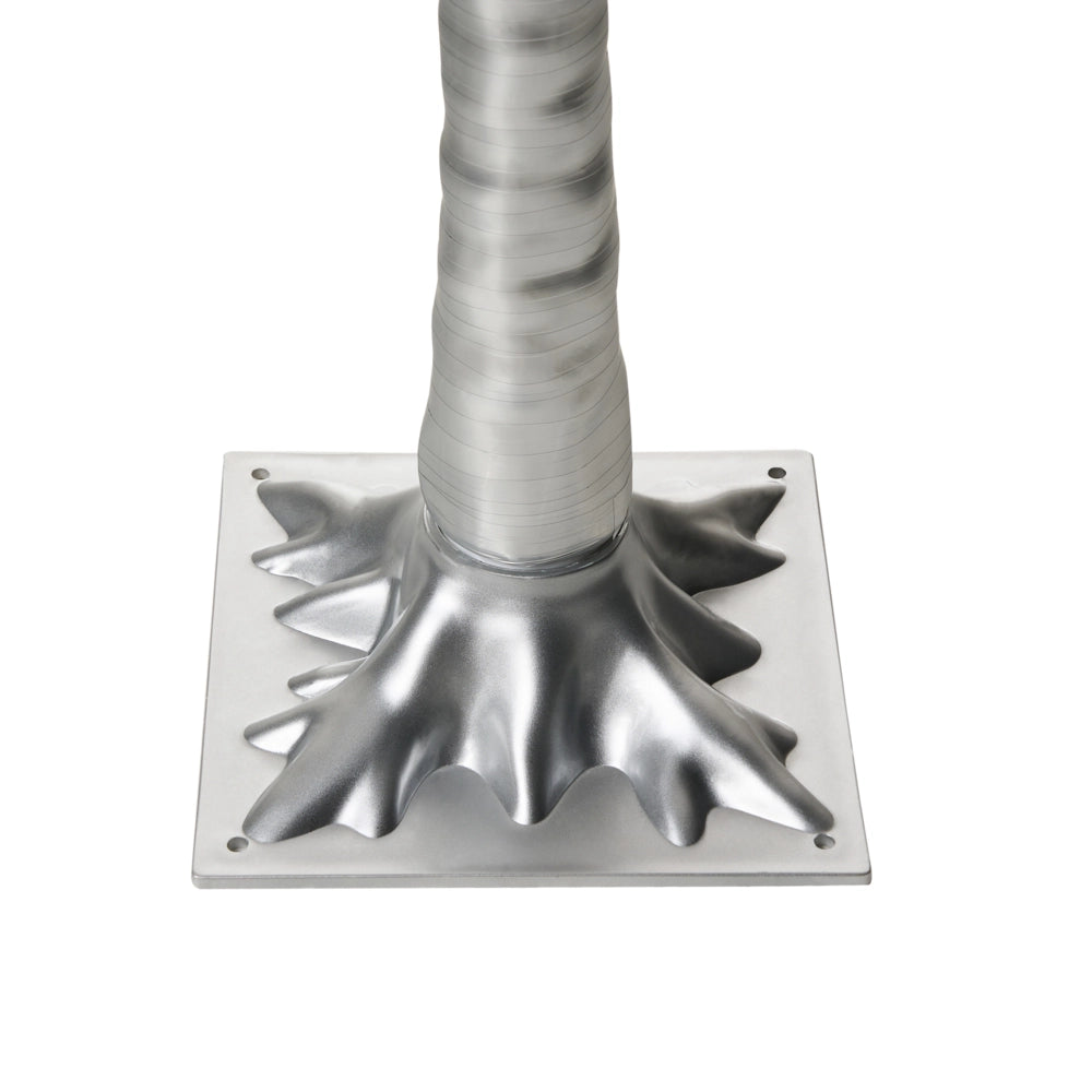 Albero di Natale artificiale Argento PVC 150 cm Luci LED Stile moderno per esterni e interni