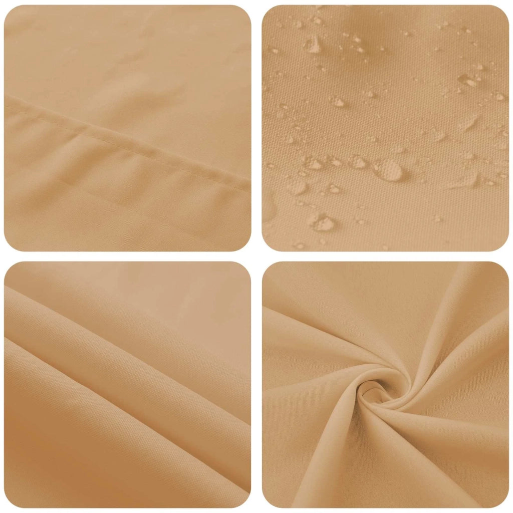Tovaglia da Tavolo Rotondo Beige Ø 140 cm Poliestere 42039893