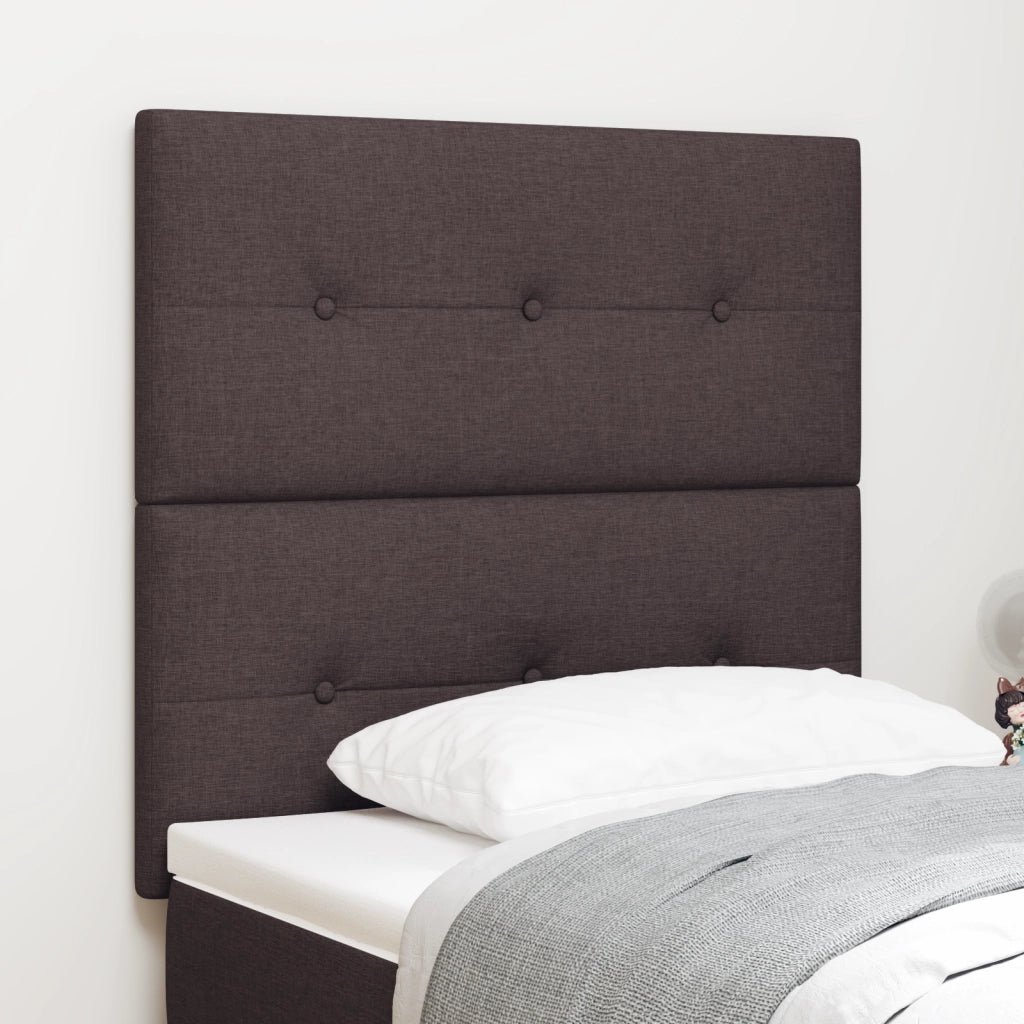 Testata LED  Marrone Scuro 90 cm Tessuto