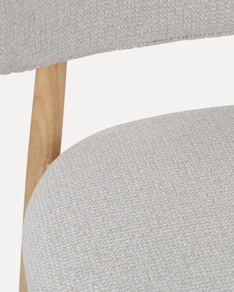 Sedia in Legno Daphne, Naturale / Bianco Avorio