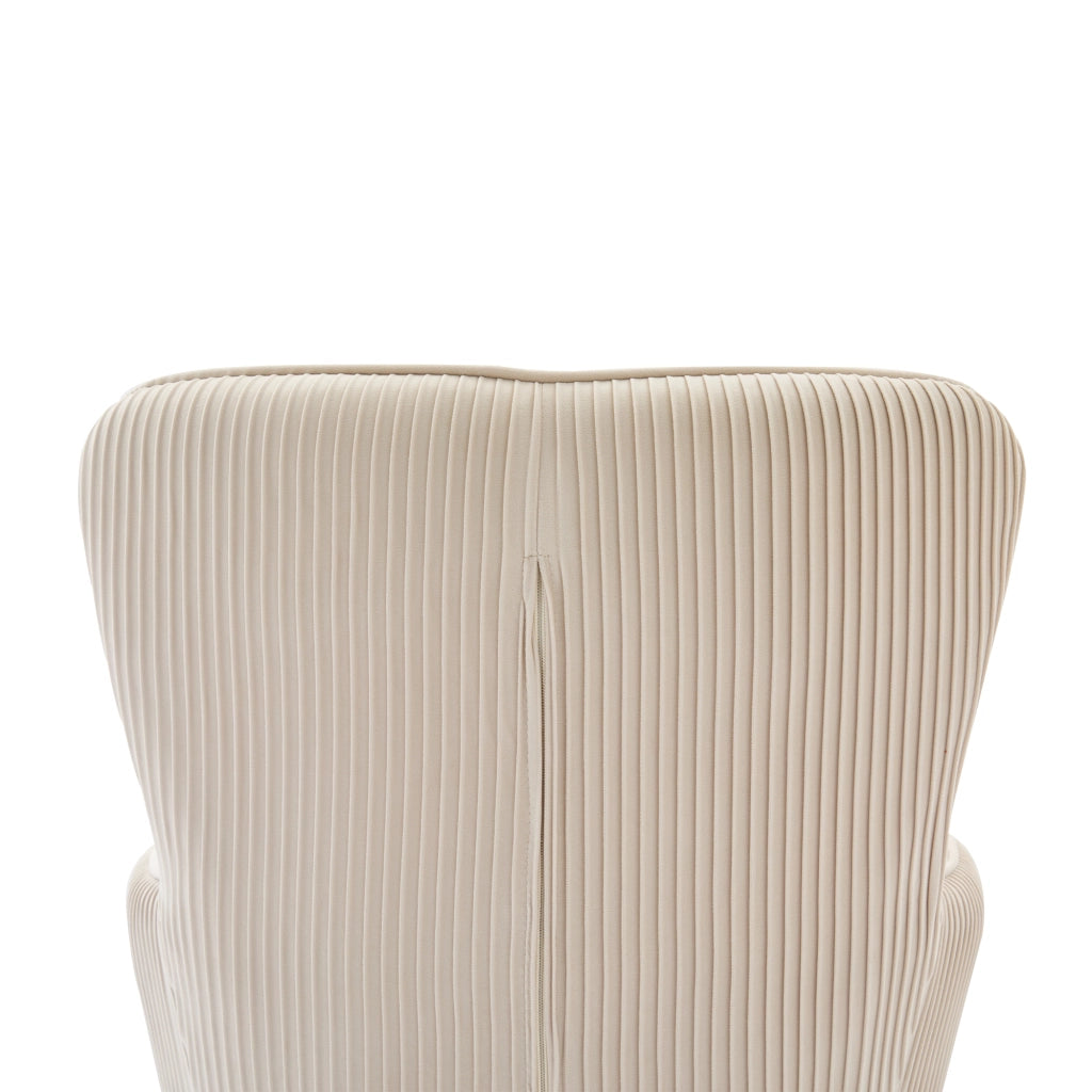 Sedia da pranzo in velluto con braccioli e supporto lombare set da 6 con gambe in metallo e piedini regolabili beige e oro