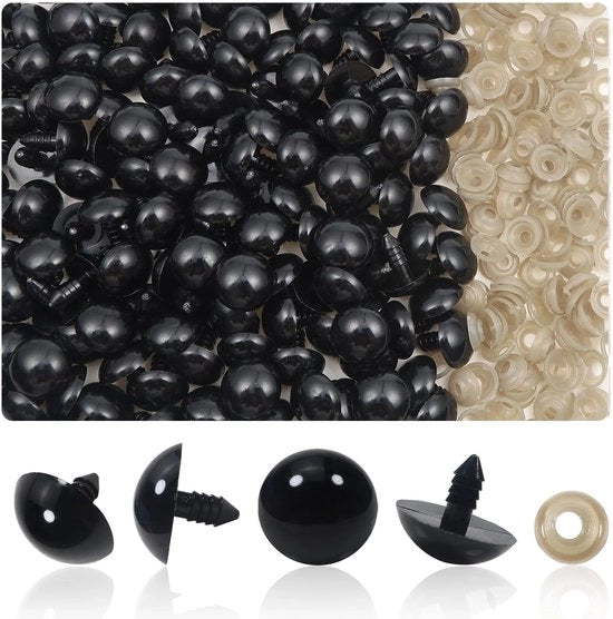 Poppenogen in plastica da 18 mm - 150 pezzi