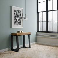 Consolle Allungabile 90-288x40x77 cm in Nobilitato Marrone