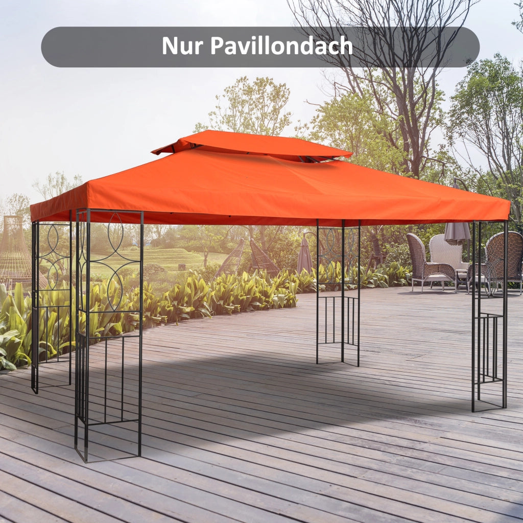 Tetto sostitutivo per gazebo da giardino 3x4m ¨C zephmum ¨C Polyester colore caff¨¨