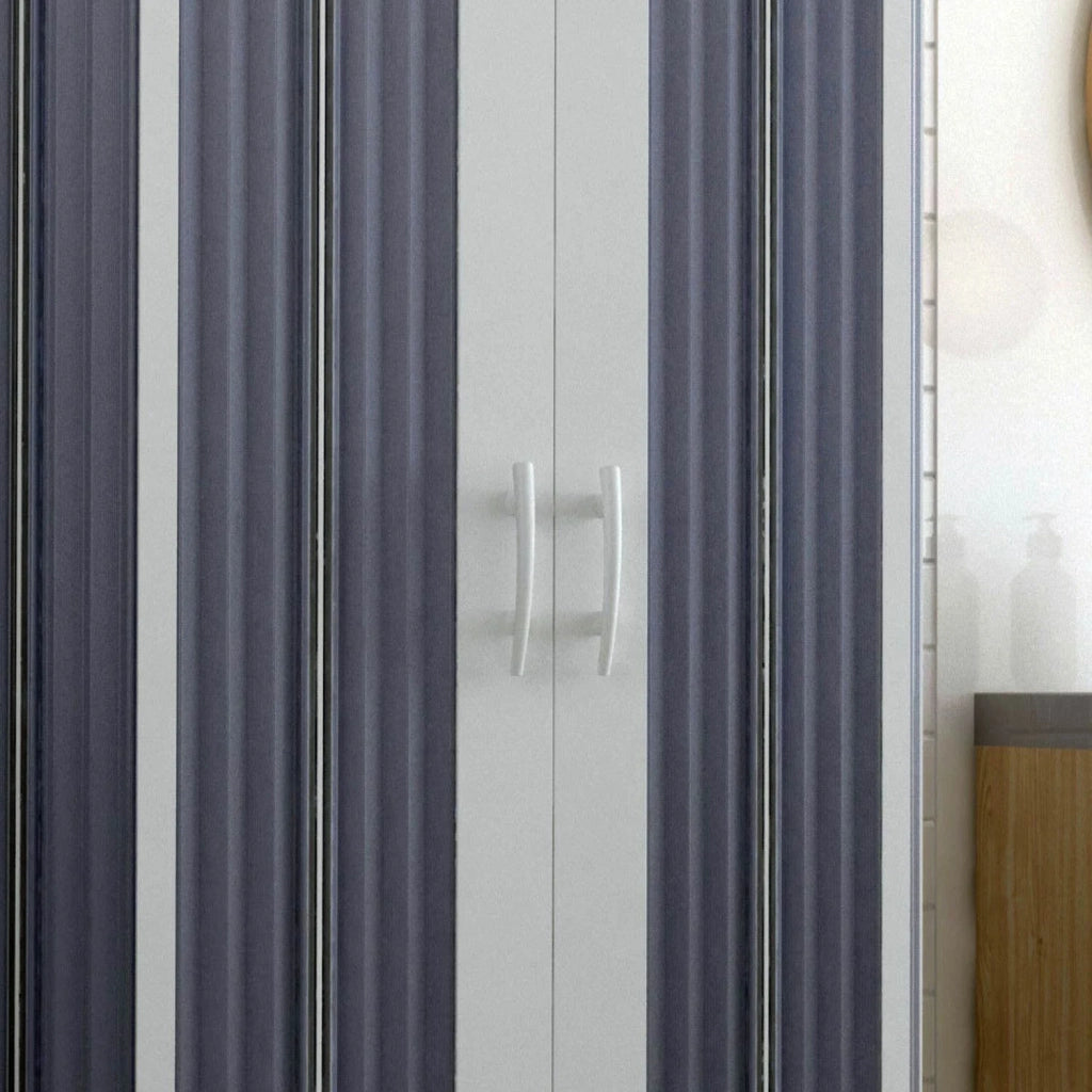 Box Doccia a 3 Lati in PVC 80x90x80CM H185 a soffietto con Apertura Centrale colore Bianco mod. Flex