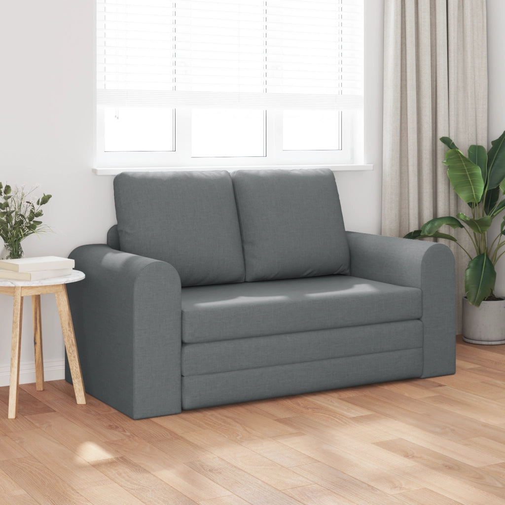 Divano Letto vitaXL 2 in 1 Grigio Scuro 148x71x83 cm Tessuto