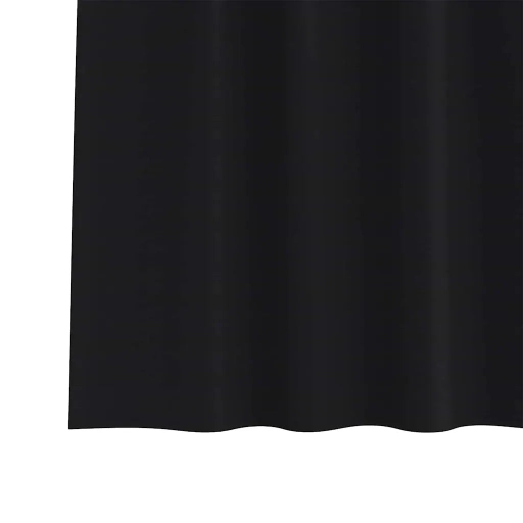 vidaXL Tende con tende 2 pcs Nero Poliestere