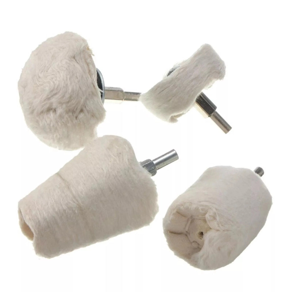 Set 4 Spazzole Microfibra rotante per trapano Per Pulizia Lucidatura Pad  Ruote