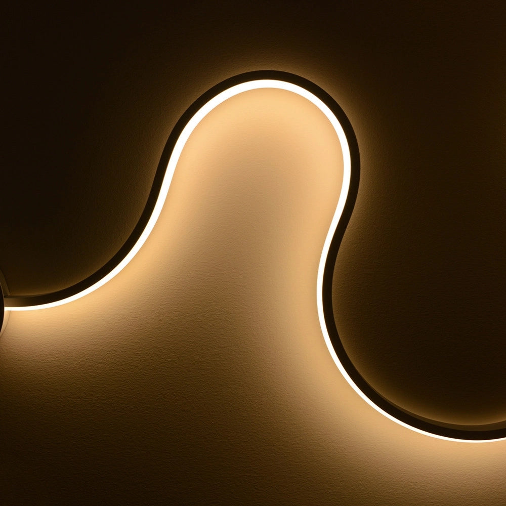 Trade Shop - Applique Da Muro Led 28w Design A Serpente Bianco Tonalità Luce 3in1 2240lm E69-b3c -