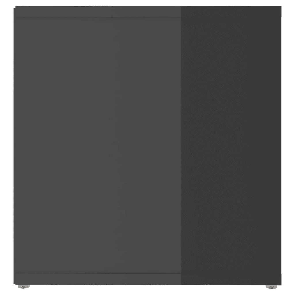 Mobile Porta TV Grigio Lucido 72x35x36,5cm in Legno Multistrato 805533