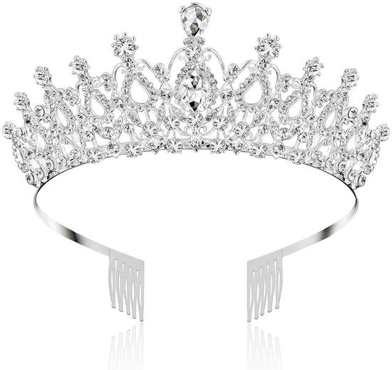 Diadema con cristalli - Corona per matrimonio - Festa/Compleanno - Adatto per adulti/bambini - Alta qualità zircone