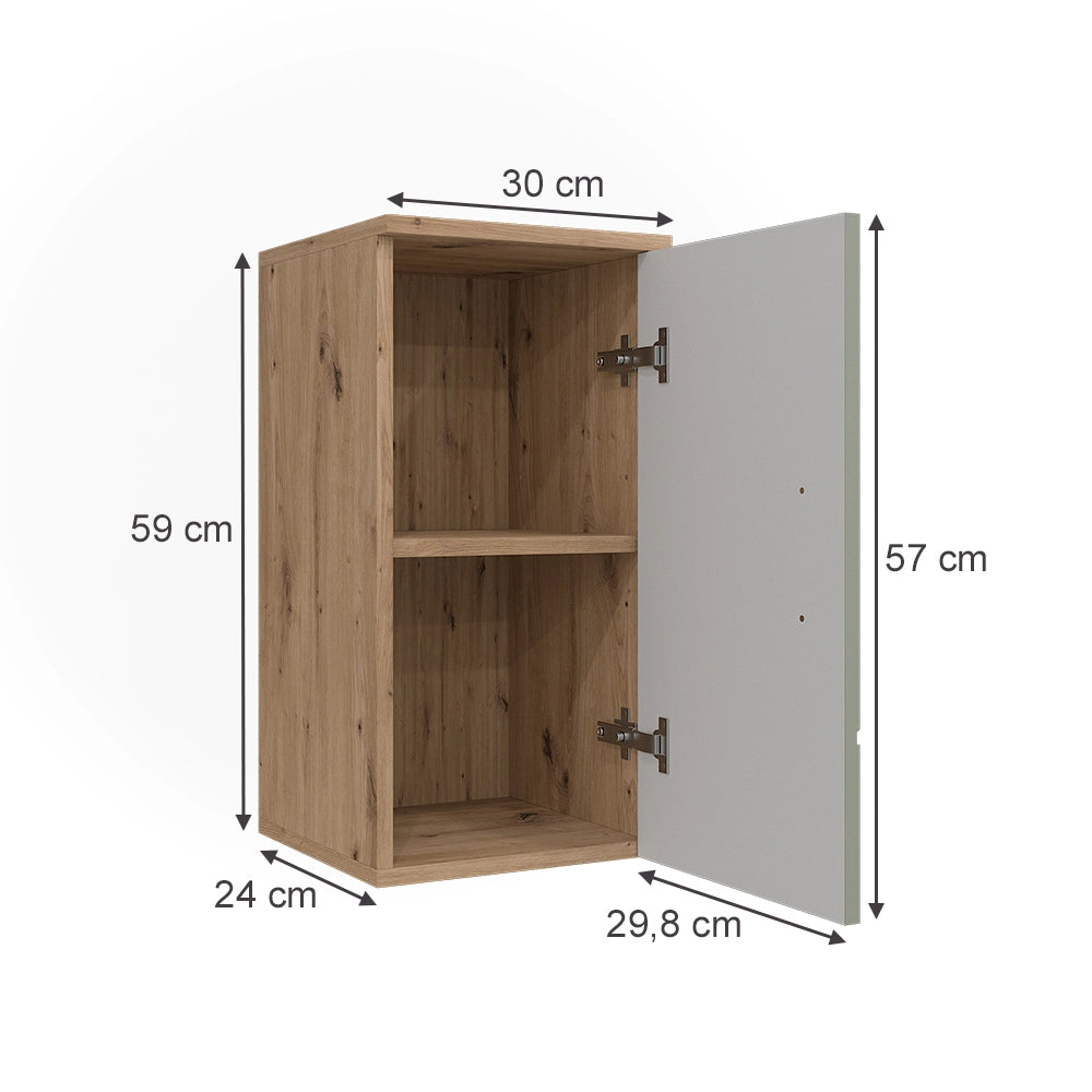 Vicco mobiletto bagno Verde salvia 30 x 59 cm