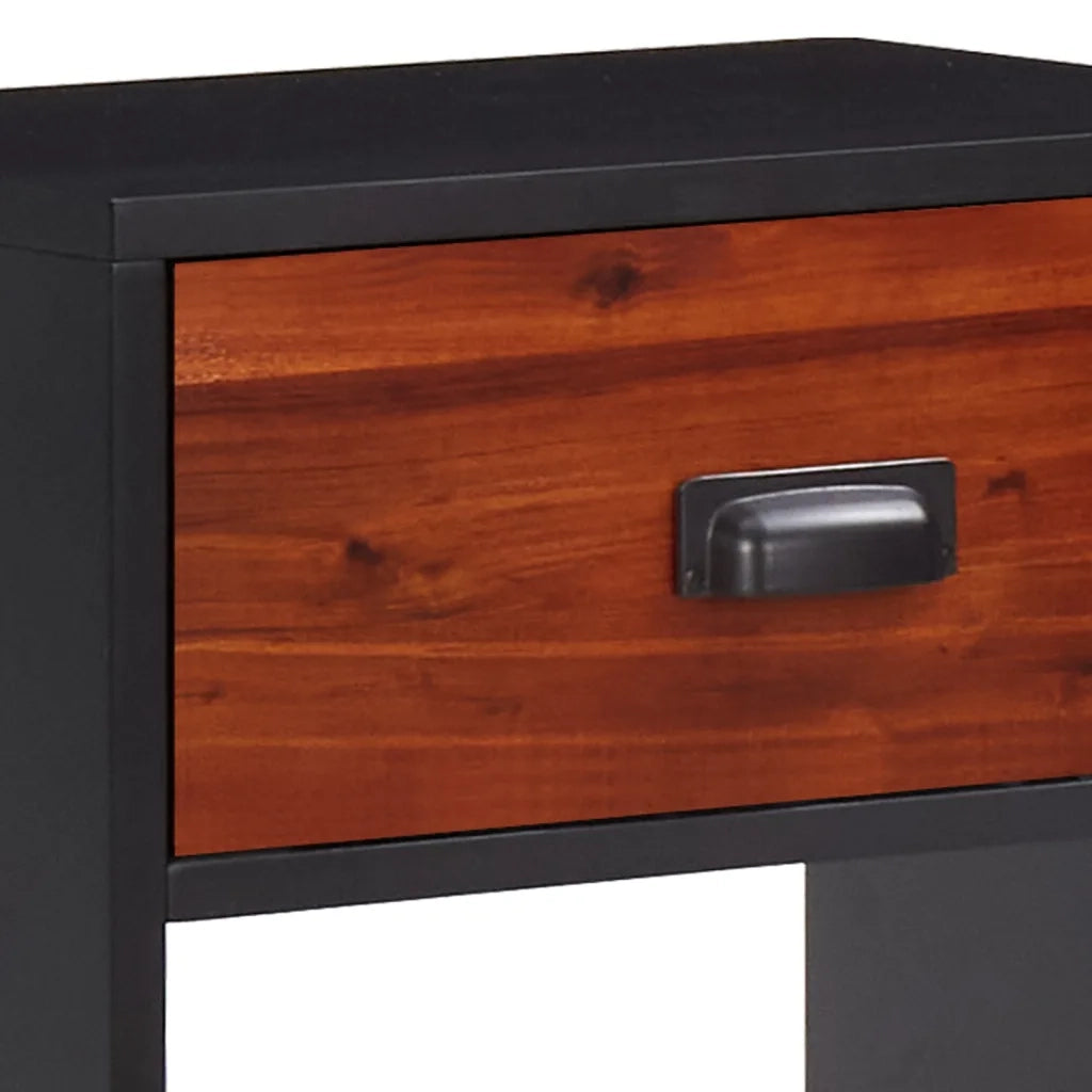 Comodino in Massello Acacia 40x30x57 cm 243176