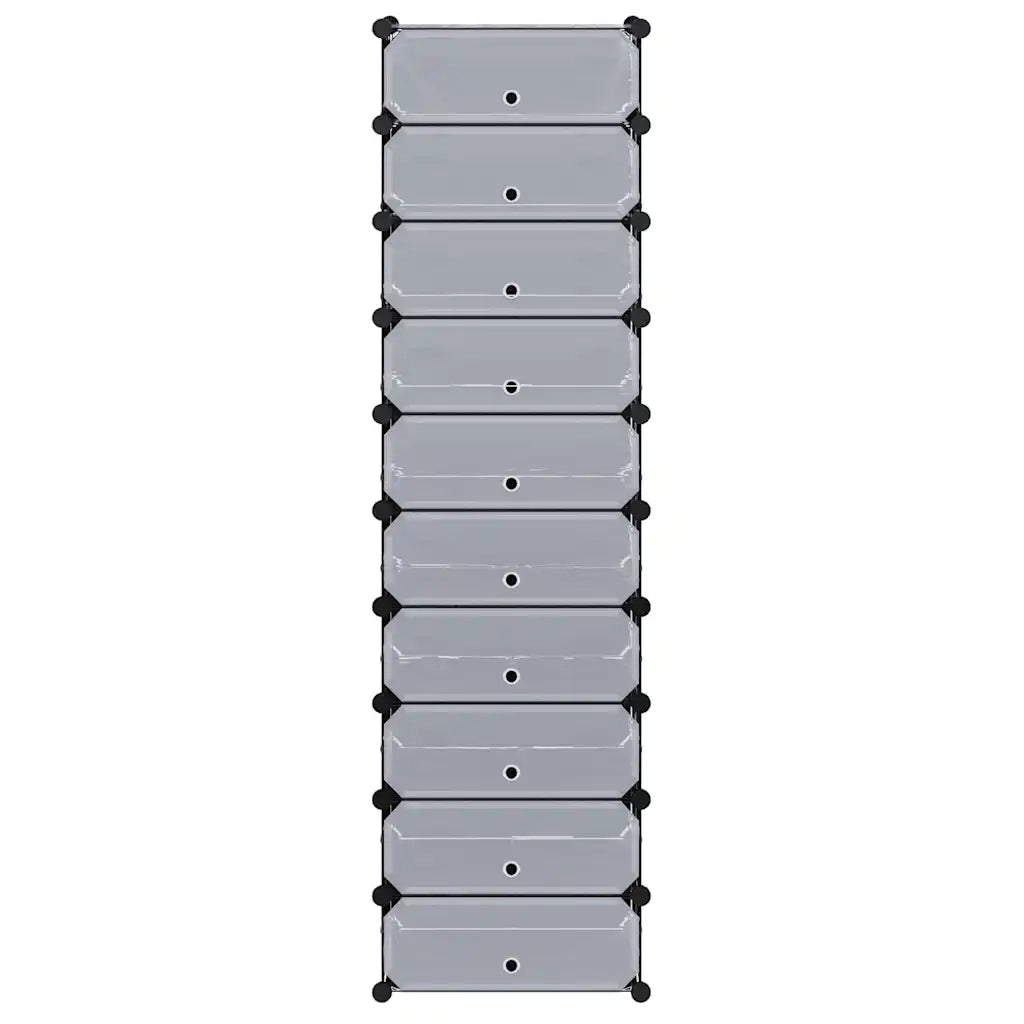 Scarpiera Modulare a 10 Scomparti Nera cod mxl 49601