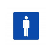 Trade Shop - Cartello Uomo Segnaletica Wc Toilette Bagno Targa Adesiva Plastificato -