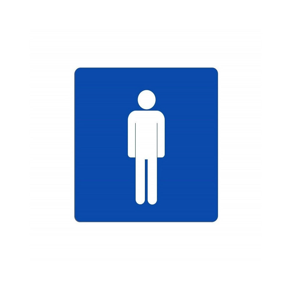 Trade Shop - Cartello Uomo Segnaletica Wc Toilette Bagno Targa Adesiva Plastificato -