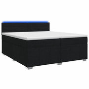 Letto box spring con materasso Nero 200 x 200 cm Tessuto 3452749