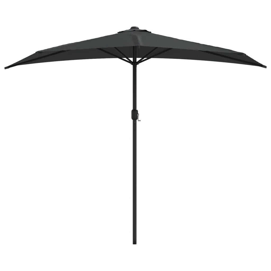 Ombrellone da balcone di dimensioni ridotte con palo in alluminio 270 x 135 cm antracite 02_0008310