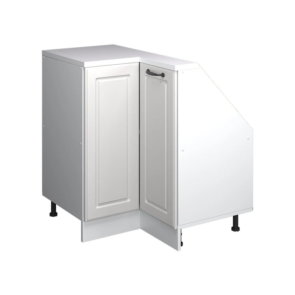 Mobile sottotetto Mobile angolare Rion Bianco rustico/Bianco 75.6 x 83.8 cm con 1 porta Vicco