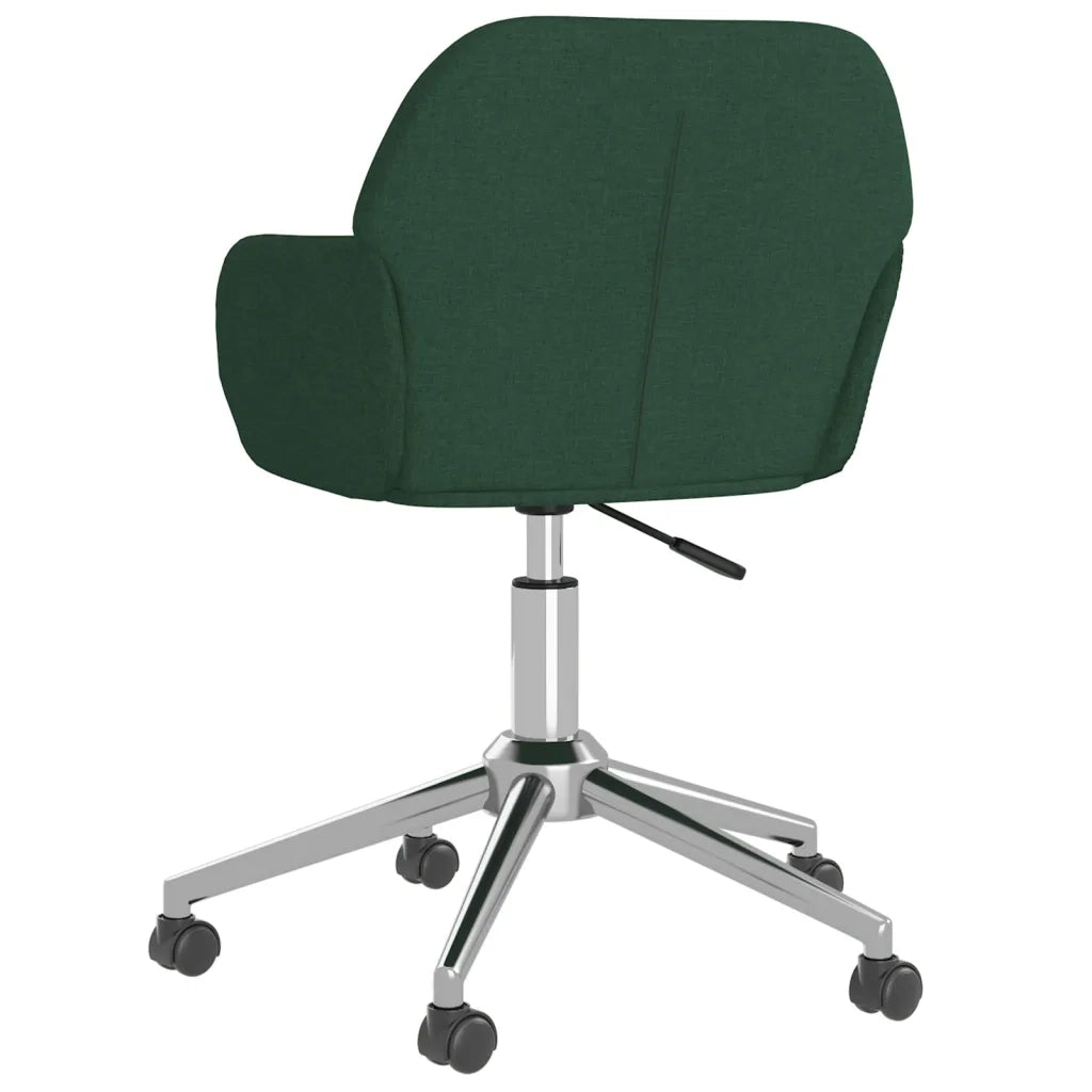Sedie da Pranzo Girevoli 2 pz Verde Scuro in Tessuto
