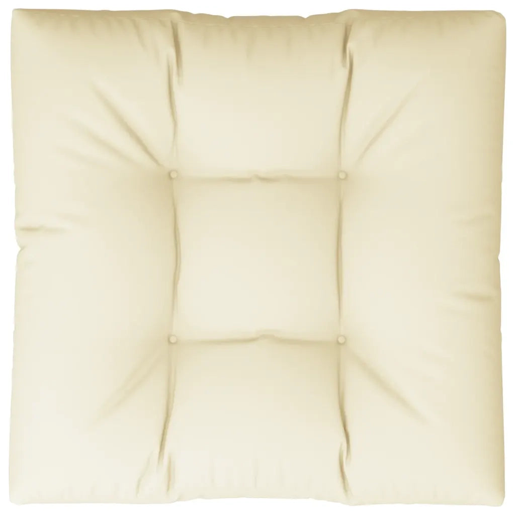 vidaXL Cuscino per Pallet Crema 70x70x12 cm in Tessuto