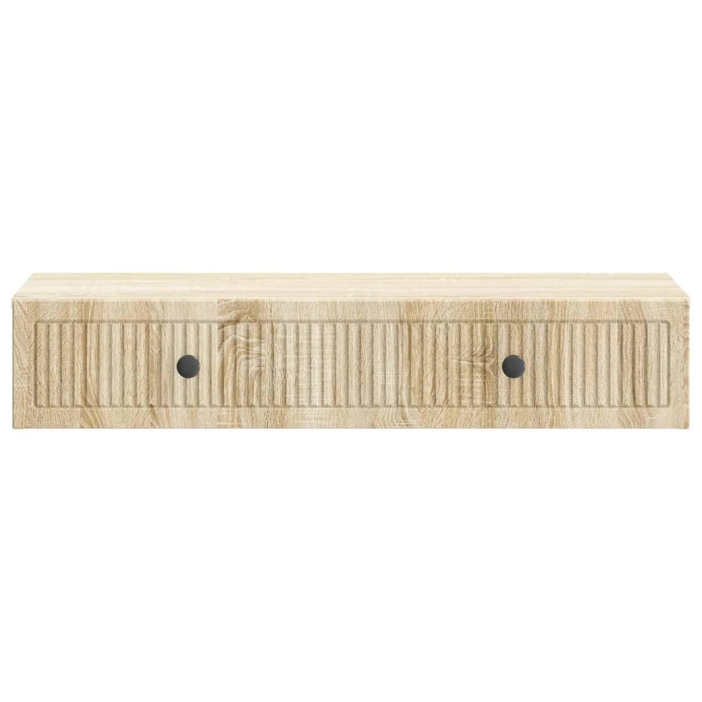 Tavolino da Parete Laterale Rovere Sonoma 87,5 x 34,5 x 17 cm