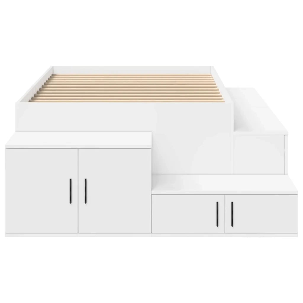 Struttura letto con contenitore Bianco 75 cm Legno multistrato 3335589