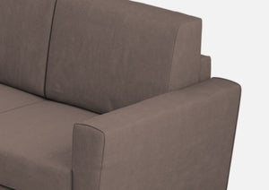 Divano 2 Posti 152x85x85 cm Yasel in Tessuto Talpa