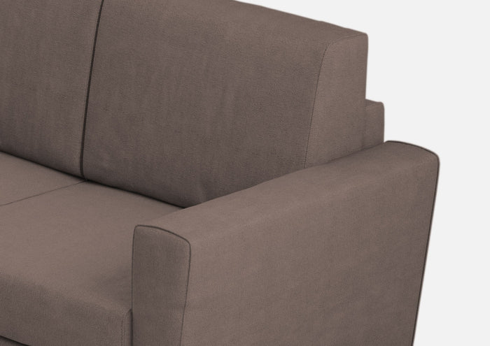 Divano 2 Posti 152x85x85 cm Yasel in Tessuto Talpa