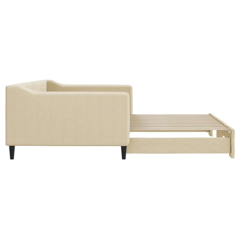 Divano Letto con Letto Estraibile-Sofa Letto-Daybed Crema 100x200 cm in Tessuto 731230