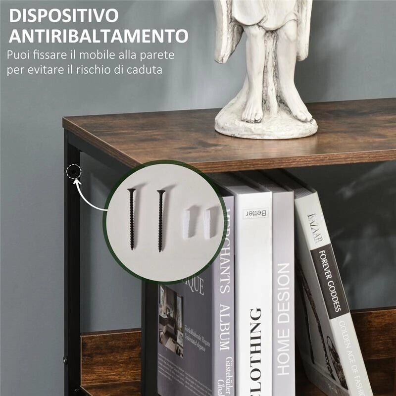 MOBILE CASSETTIERA MULTIUSO CON 3 CASSETTI IN TESSUTO 58X29X81.5 CM MARRONE