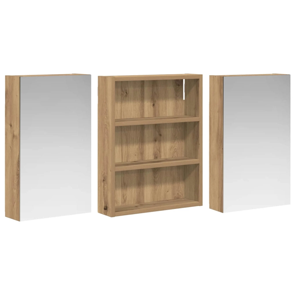 Set di Armadi da Bagno con lo scaffale 3 pcs 100 x 10,5 x 50 cm