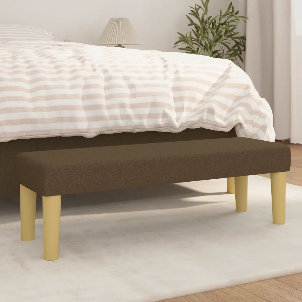 Panca Marrone Scuro 100x30x30 cm in Tessuto CFW1256944