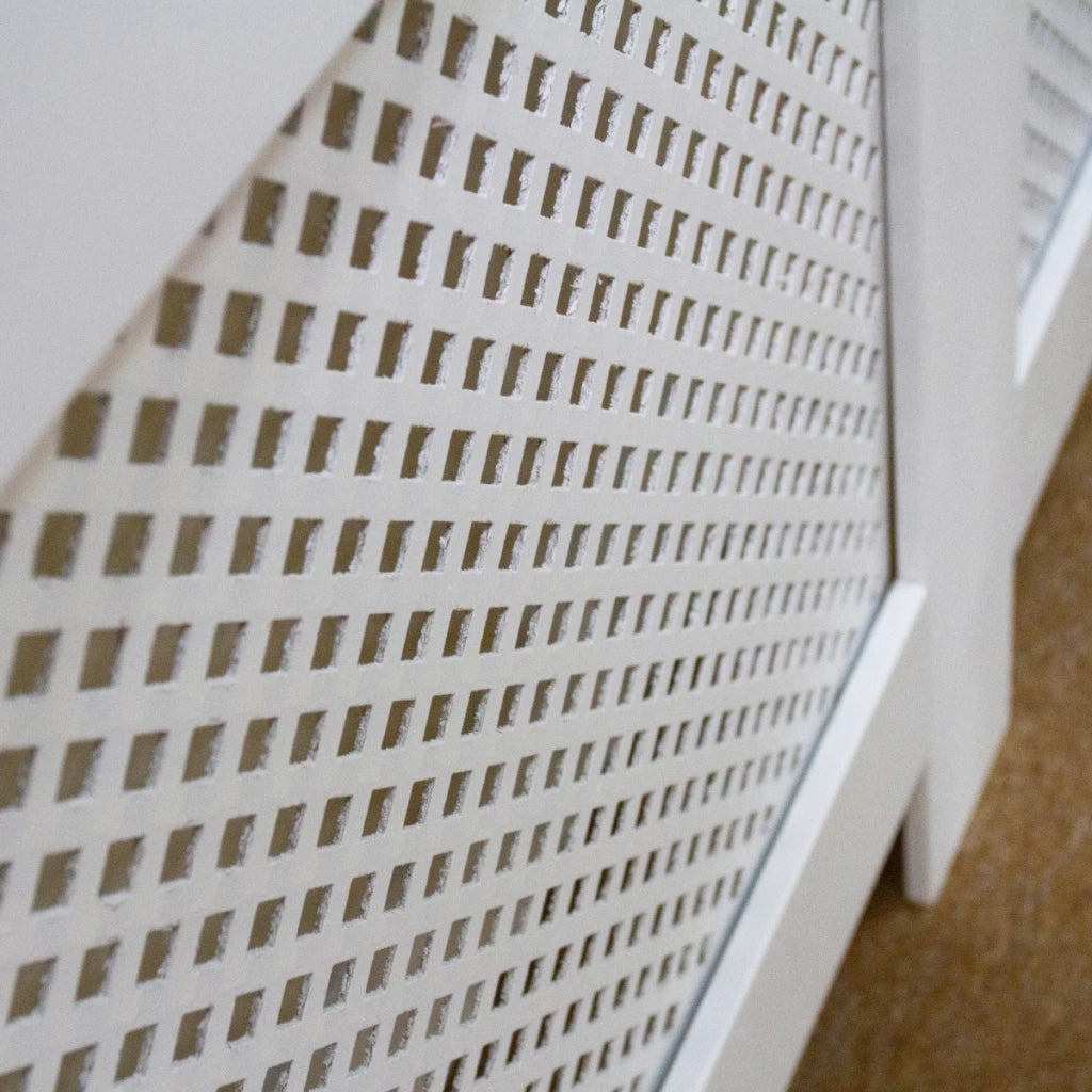 Copritermosifone Copertura Termosifoni e Caloriferi in MDF Bianco 1720mm
